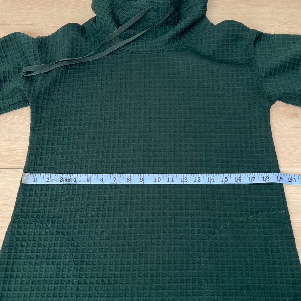 Max Studio Waffle Knit Dark Green Cowl Neck Long Sleeve Mini Dress Size Large - Picture 10 of 16